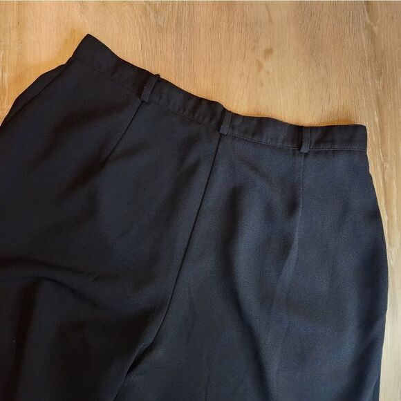 Wide Leg Pleated Vintage Trouser by Friction Black XXL Size 16 - Picture 4 of 6